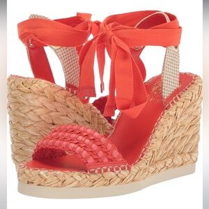 Vince Camuto Espadrilles Sandals  Orange/Red New 8